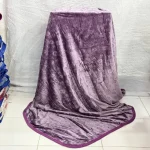 پتو تک نفره و دو نفره ابریشمی تک رنگ طرح دار لب دار