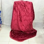 پتو تک نفره و دو نفره ابریشمی تک رنگ طرح دار لب دار - تصویر 5