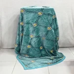 پتو دو نفره مخمل سوزنی طرح دار لب دار - تصویر 7