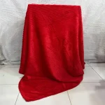 پتو تک نفره و دو نفره ابریشمی تک رنگ طرح دار لب دار - تصویر 3