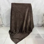 پتو تک نفره و دو نفره ابریشمی تک رنگ طرح دار لب دار - تصویر 5